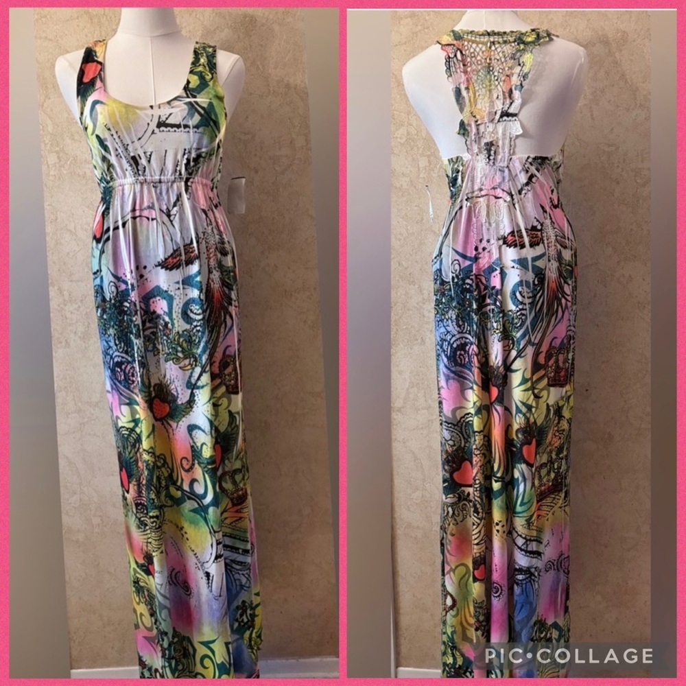Ocean Breeze Multicolor Sleeveless Maxi Dress